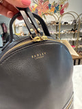 Radley London Black Leather Backpack, 11"x10"
