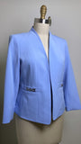 New Kasper Open Front Blue Blazer Jacket, 6 Petite