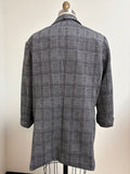 Anne Klein Black Houndstooth Open Front Blazer Jacket, XL