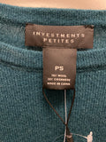 New Investments Green Cashmere/Wool Sweater, S Petite