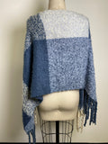 New Justin & Taylor Blue Poncho, One Size