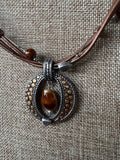 New Chico's Silver/Brown Necklace