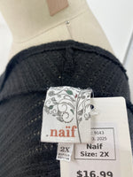 New Naif Black Cardigan, 2X