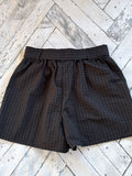 Ophelia Roe Black Belted Shorts, M