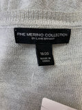 Lane Bryant Metallic Silver Fine Merino Sweater, 18/20