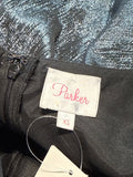 Parker Metallic Blue/Black Dress, XS