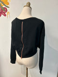 Nike Black Cropped Back Zip Sweatshirt, XS