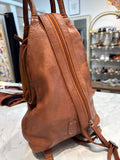 We the Free People Brown Leather Soho Convertible Sling Bag Backpack, 10"x8"
