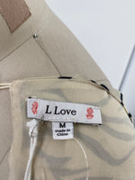 New L Love Print Dress, M