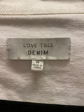Love Tree White Denim Jacket, M