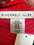 Sincerely Jules 2pc Red/Pink Sweater, XL