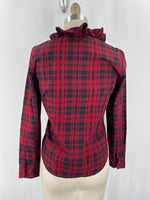 Lauren Ralph Lauren Red Plaid Top, S Petite