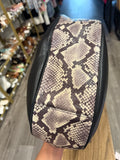 Coach Black Harley Hobo Snake Embossed Crossbody Bag, 14.25"x10"x4.5"