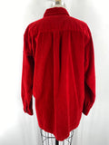 Lauren Ralph Lauren Red Corduroy Zip Front Jacket, L