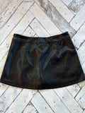 Garage Black Faux Leather Skort Skirt, M