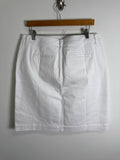 New Talbots White Denim Skirt, 12