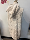 Hooded Tan Vest, L