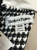 New Shelby & Palmer Black Houndstooth Dress, 16W