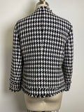 Ann Taylor Black Houndstooth Jacket, 8