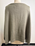 Pink Lily Green Sweater, L