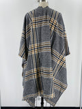 Plaid  Cardigan, One Size