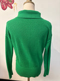 Green Open Stitch Sweater, M