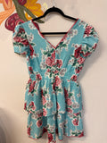 New Betsey Johnson  Rose Garden Printed Seersucker Tea Dress, M