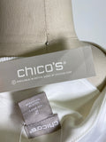 New Chico's Ecru Ponte Top, L