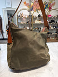 Lauren Ralph Lauren Green Nylon Shoulder Bag, 12"x11"