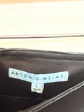 New Antonio Melani Black Genuine Leather Skirt, L