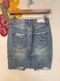 New Neon Blonde Denim Skirt, 25 (0)