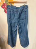 Old Navy Drapey Drawcord Wide Leg Jeans, 12