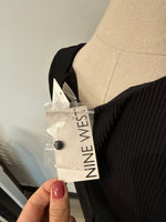 New Nine West Black Pleated Dress, S