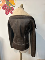 Sam Edelman Brown Faux Leather Jacket, XS