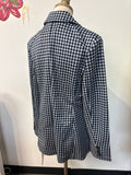 New Avec Les Filles Blue Gingham Anthropologie Jacket, M