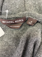 Michael Kors Gray 100% Cashmere Hooded Cardigan, M