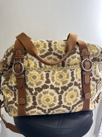 Fossil Brown Print Tote Bag, 18"x12"