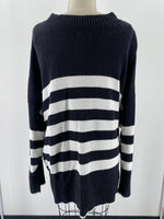 Sonoma Black Stripe Sweater, 2X