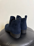 Massini Blue Faux Suede Boots, 8.5