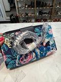 Vera Bradley Blue Floral Crossbody Bag, 7.5"x5"