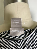 Chico's Black Stripe Top, M