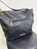 Montana West Black Faux Leather Shoulder Bag, 12.5"x10"