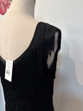 White House Black Market Black Fringe Dress, M