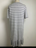Lumiere Gray Stripe Dress, L