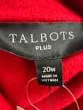 New Talbots Red Coat, 20W