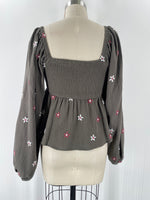 Altar'd State Green Smocked Top, S