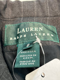 Lauren Ralph Lauren Charcoal Wool Pinstripe Blazer Jacket, 8