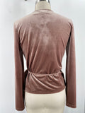 Madewell Velvet Wrap Top, S