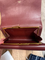 Cartier Burgundy Leather Wallet, 7.5"x4.5"