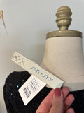 New She + Sky Black Sequin Top, S